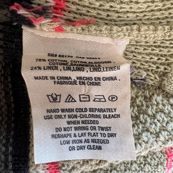 Moth Anthropologie Himalayan Knit Tribal Poncho Hoodie Cardigan Oversized Size S - Picture 10 of 12